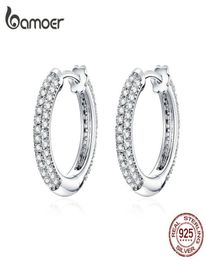 Hoop Huggie 925 STERLING Silver Ear Hoops Luxury Buckles Pave Setting Zircon pour les femmes de bijoux de fiançailles de mariage BSE300 2212599010