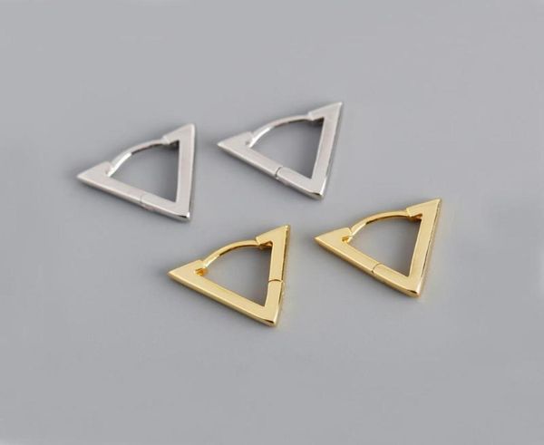 Hoop Huggie 925 Sterling Silver Triangle en forme de boucles d'oreilles en forme de bijoux F0516816562