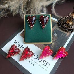 Hoop Huggie Anting Hati Manis Aksesoris Stroberi Merah Muda Perhiasan Halus Sederhana pour Wanita 230517