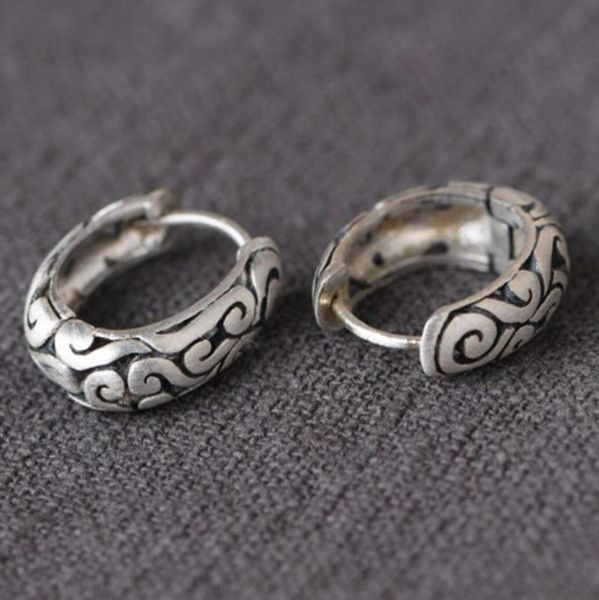 Hoop Huggie Bali Filigree Basket Hoops 925 Pendientes con bisagras de plata esterlina A4014Hoop