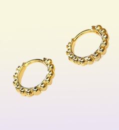 Hoop Huggie Ball Boued Small Boucles d'oreilles pour les femmes Percé Eorel Simple Lage Sleeper Huggies Circle Minimaliste Jewelryhoop1803747