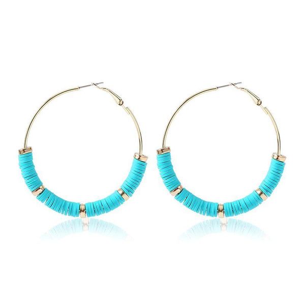 Hoop Huggie Bohème Déclaration Mode Polymère Argile Coréen Mticolor Encerclé En Forme Boucles D'oreilles Femmes Bijoux Mignon Cadeaux Drop Delivery Dhcn6