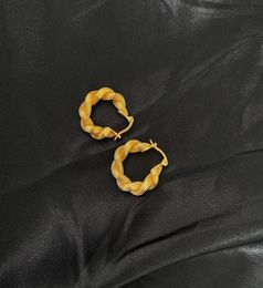 Hoop Huggie Chunky Gold Earrings Small Ed Braid Hoops For Women6072575