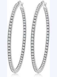 Hoop Huggie Crystal roestvrijstalen oorbel voor vrouwen hypoallergene sieraden gevoelige oren grote grote oorbellen hoepels JewelryHoop9099362