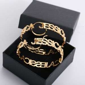 Hoop Huggie Personnalisé Nom Boucle D'oreille Tendance D'été Hoop Boucles D'oreilles Pour Les Femmes Personnalisé Or Esthétique Bijoux De Mariage Sexy Accessoires 230712