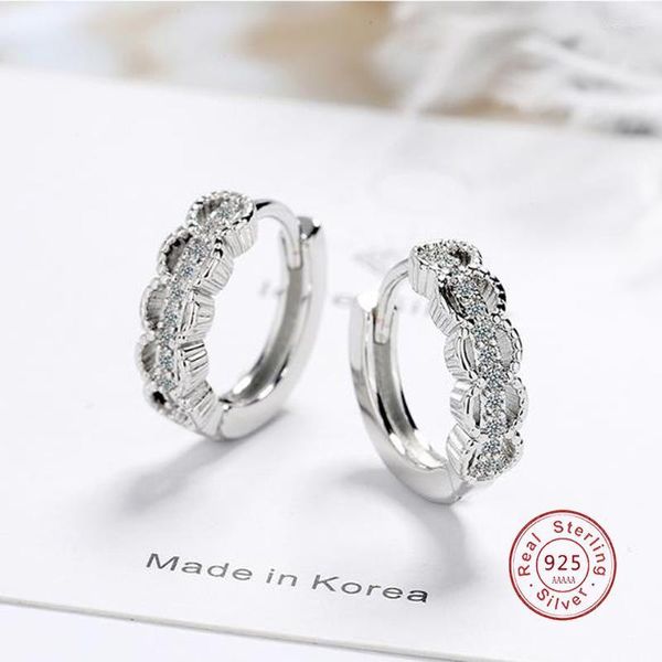 Hoop Huggie Mignon 925 Timbre Femme Bijoux Mode Petites Boucles D'oreilles Pour Enfants De Haute Qualité Rétro Rond Simple Argent JewelryHoop Kirs22