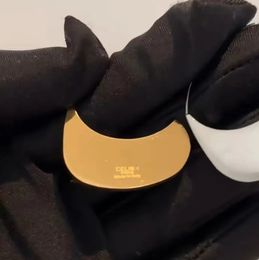 Hoop Huggie Designer Hoop -oorbellen voor vrouwen Spiegel metalen oorring met modebrieven Retro Personality Stud voor feestjuwelencadeau