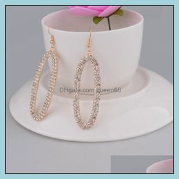 Hoop Huggie oorbellen Koreaanse mode sieraden kubieke zirkonia ronde drop diamant hangende goud vergulde levering dhstk