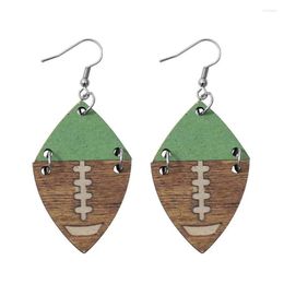 Hoop Huggie Boucles d'oreilles Sports Baseball Couture Géométrique Double Face Pendentif En Bois 3 Ensemble Pour Trous Deux Trous Drop Livraison Bijoux Dhchn