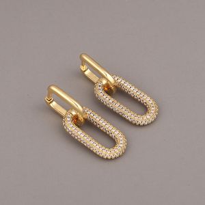 Hoop Huggie Exagération Géométrique Micro Pave Tiny Drop Boucles d'oreilles Luxury Color Cuba Piercing Ronde d'oreille pour femmes Bijoux de déclaration 230614