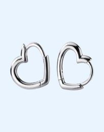 Hoop Huggie Fashion 925 Sterling Silver Heart Geometric Ear Cuff Clip on Earring For Women Girl Piercing Jewelry DA2131424933