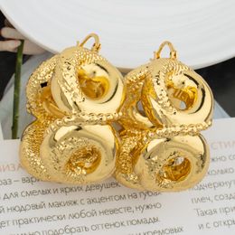 Hoop Huggie Fashion Earrings Sets Banquet Golden Drop Women Gold Geplaatste Fashion Messing Lady Big Earring For Girls Hoops Golden Hoop Oorrings 230531