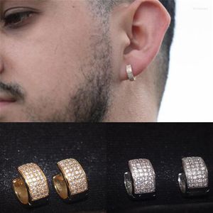 Hoop Huggie Mode Incrusté Brillant Zircon Cristal Tendance Boucles D'oreilles En Cuivre Hommes Et Femmes Haut De Gamme Banquet Bijoux GiftsHoop Kirs22