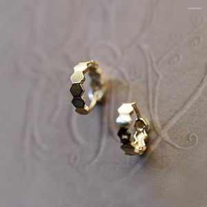 Hoop Huggie Goldtutu 9k Gold European en American Simple Beehive Modern Chic Design Earrings Earringshoop ODET22