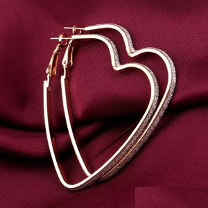 Hoop Huggie Coeur Amour Boucles D'oreilles Dl Polonais Sier Or Dangle Bijoux De Mode Femmes Oreille Manchette Cadeau Will Et Sandy Drop Livraison Dh5Ob