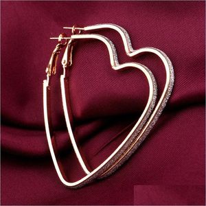 Hoop Huggie Coeur Amour Boucles D'oreilles Dl Polonais Sier Or Hoop Dangle Bijoux De Mode Femmes Oreille Manchette Cadeau Drop Delivery Dhnp1