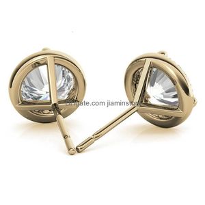 Hoop Huggie Hie Lnngy 5 mm 65 mm 8 mm Round Halo Pendiendo para mujeres 925 Pendientes de semental Sterling Sier Joya de joyería de fiesta 230815 Drop Dhj01