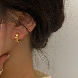 Hoop Huggie Hoop Boucles d'oreilles Chunky pour femmes Plaqué or 18 carats Boucle d'oreille épaisse Petits cerceaux Huggie