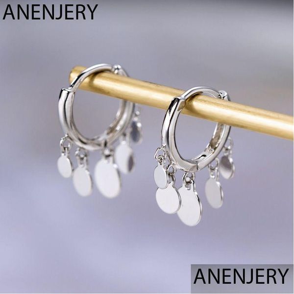 Hoop Huggie Ins disque rond gland boucle d'oreille pour femmes S925 timbre argent couleur boucles d'oreilles Oorbellen Pendientes cadeau S-E893 livraison directe Dh Otdrt