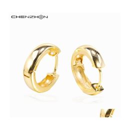 Hoop Huggie Mini Earrings 925 Sterling Sier Jewelry Cirle Round 18 K Gold Ploated Fashion Cool Earring Gift Box Pack Hie Drop Dhmta