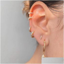 Hoop Huggie Mini Small Boucles d'oreilles pour femmes hommes Cumbic Zirconia Minimaliste Gold Sier Color Ccute Jewelry Pendientes 5mm-1M Drop Livrot otyz8