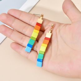 Pendientes de aro Huggie minimalistas, joyería a la moda, cuentas largas DIY para Mujer, regalo, Boucle D'oreille Femme Pendientes MujerHoop Odet22