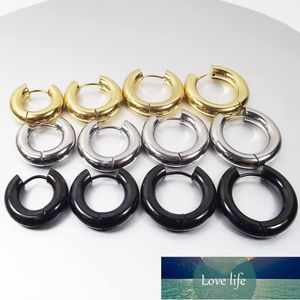 Hoop Huggie SaYao 2 pièces 5mm épaisseur or boucle d'oreille en acier inoxydable mignon grand cercle boucles d'oreilles bijoux hommes femmes cadeau