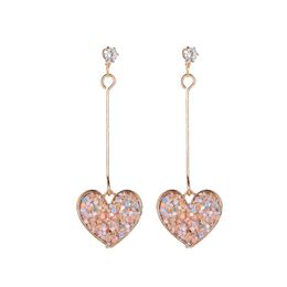 Hoop Huggie Sell Heart Earrings Design Lovely Rhinestone Crystal For Women Wedding Party Gifthoop