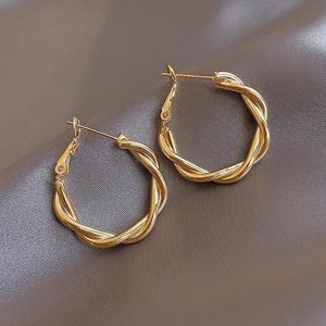 Hoop Huggie Simple Chain Earrings Ring Metal Round Fashion Circle Hoops Statement For Women Party Juster GiftShoop