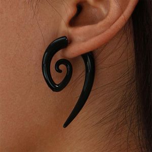 Hoop Huggie Spiraal Fake Ear Gauge Earring Slak Black Cheater Plug Tunnel Brancard Earing Faux Expander Earebo