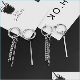 Hoop Huggie The Punk Chain Earrings Hip-Hop Rock Geometric Stud Swaying Drop sieraden Geschenken 3578 Q2 Levering 2021 Dhseller2010 DHBMW