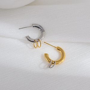 Hoop Huggie Trendy Unique Gold Color Opening C vorm oorbellen Punk Minimalistische ronde Cirkel Earring Vrouwelijk ins Jewelryhoop