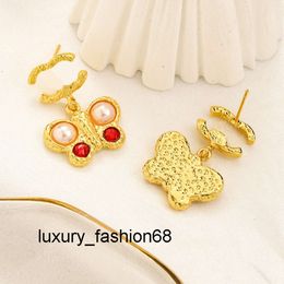 Hoop Top Huggie Women Stud Oorrings 18K Gold Pearl Charm Earring Luxe Leer nieuwe sieraden oorbellen ontwerper Love Gifts Wedding Party Roestvrij stalen sieraden GROOT