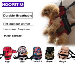 Hoopet Dog Carrier Fashion Red Color Travel Dog Sac à dos Sacs de compagnie respirant Pet à épaule