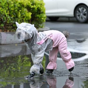 Hoopet Dog Raincoat Vêtements imperméables Pluie Jumps pour les petits chiens Magons de vêtements d'extérieur Supplies pour animaux de compagnie 201127