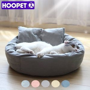 Hoopet Pet Cat Sofa hondenbedden Adembodem Zacht warm bed huis voor kleine middelgrote honden kussens producten Y200330