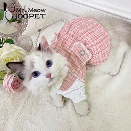 Hoopet Pet Clothes Automne Hiver princess robe chat sweet sweet whirt small chien chiot manteau de mode chihuahua 240507