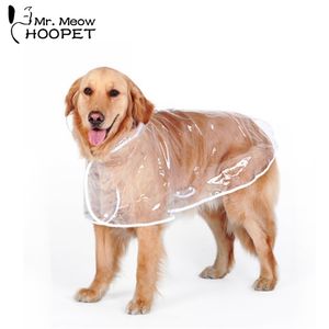 Hoopet Pet Dog Raincoat Respirant Imperméable Chien Vêtements À Capuche Pour Grand Chien Vêtements Toute La Saison 210729