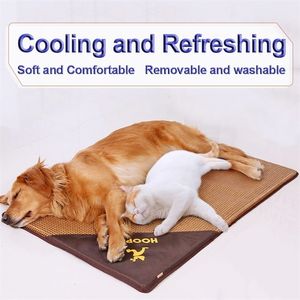 Hoopet Pet Summer Cooling Mat Dog Bed Cat Mascotas Cama Perro Sofa voor honden huis LJ201028