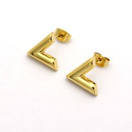 aros 6 estilos brinco 3 cores premium jewlry brincos carta studs amante dia de aniversário 18k brincos banhados a ouro requintado conjunto de brincos de argola presente