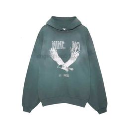 Hoos Mens Sweatshirts 23SS Dames Designer Fashion Cotton Hooded Nieuwe AB Bing Classic Letter Print Wash Water Color Snowflake Sweatshirtfady