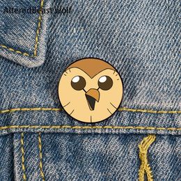 Hooty Owl House Gedrukte pin Custom grappige broches shirt reverszak schattig badge cartoon schattige sieraden cadeau voor liefhebber meisjes vrienden