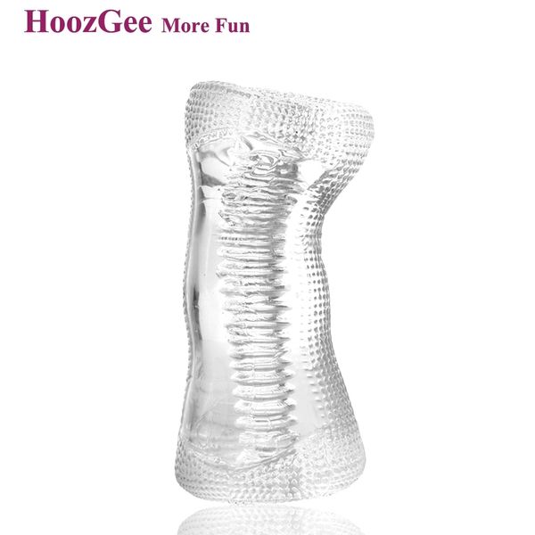 HoozGee Classic Venta Caliente Masturbación Productos Sexuales Silicona Transparente Vagina Coño Masturbadores para Hombre Adultos Juguetes Sexuales 003 Y18101501