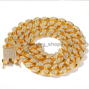 Hop de 20 mm de ancho Diamante Gra Moissanite Diamond Gold Sterling Sier Cuban Link Chain para hombres Collar de hip hop