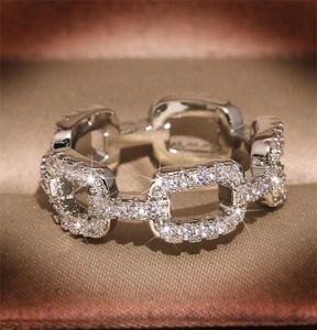 Hop Hip Vintage mode bijoux 925 argent croix bague pavé blanc saphir CZ diamant femmes mariage bagues 2518753