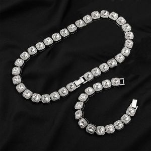 Hop VVS – collier complet en diamant avec diamant Rock Sugar, chaîne cubaine carrée en diamant, Bracelet Hip Hop