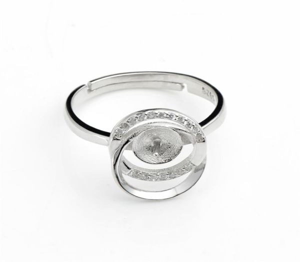 Hopearl Jewelry Pearl Ring Ranges 925 Sterling Silver Blanks DIY PEARLS BASE 3 PIÈCES5252235