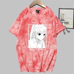 Hori San To Miyamura Kun Anime Korte Mouw Ronde hals Tie Dye Hip Hop Zomer T-shirt Y0809