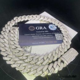 Horizon Iced Out Pass Diamond Tester Vvs Moissanite Sieraden Ketting Armband Vrouwen 10mm Cubaanse Link Chain ss