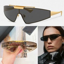 HORIZON SGH Gafas de sol VE6748 Diseñador retro Gafas de sol para mujer Marco de metal dorado Espejo Bisagra de pierna Accesorios de hardware Gafas de piloto de lujo de alta calidad